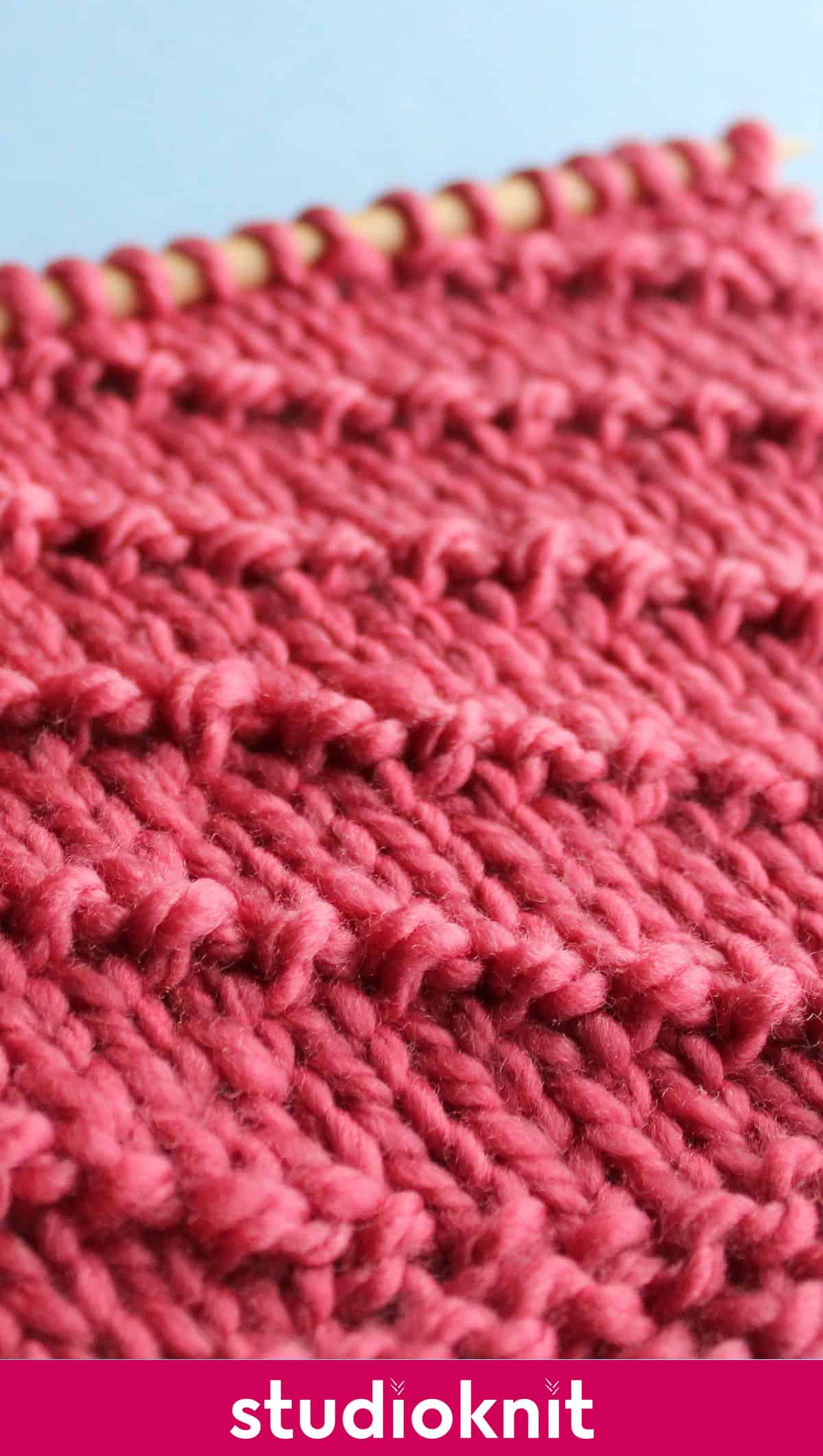 Diagonal Seed Stitch Knitting Pattern For Beginners Studio Knit