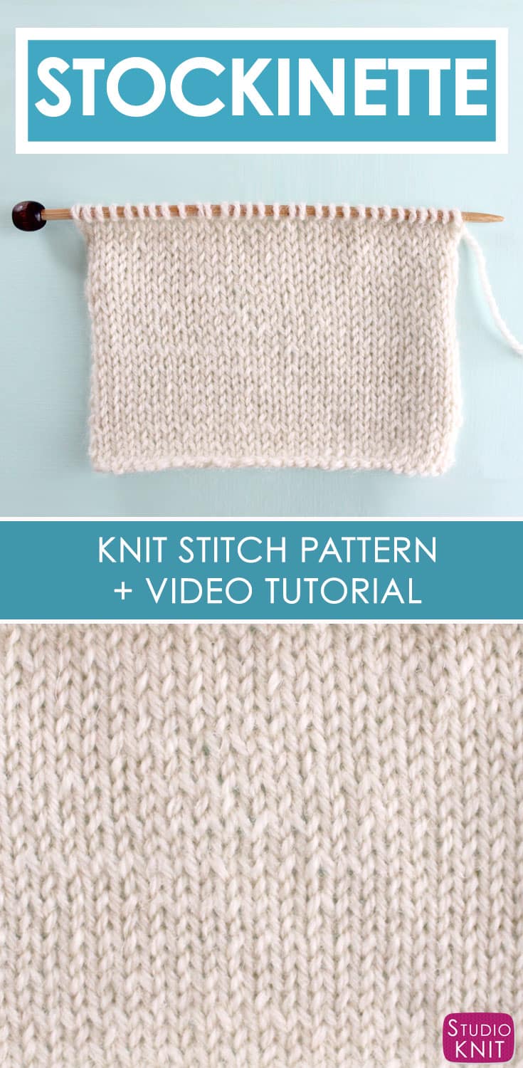 Stockinette Stitch Knitting Pattern for Beginners | Studio Knit