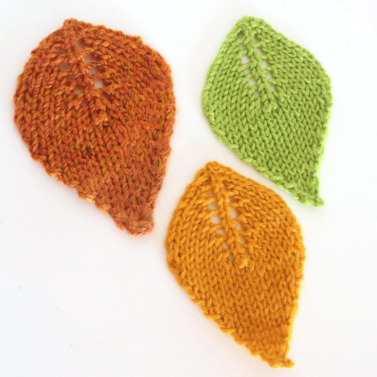 How to Knit a Leaf Shape Studio Knit