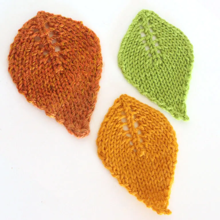 How to Knit a Leaf Shape - Studio Knit