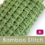 How to Knit the Bamboo Stitch with Free Knitting Pattern + Video Tutorial for beginning knitters by Studio Knit