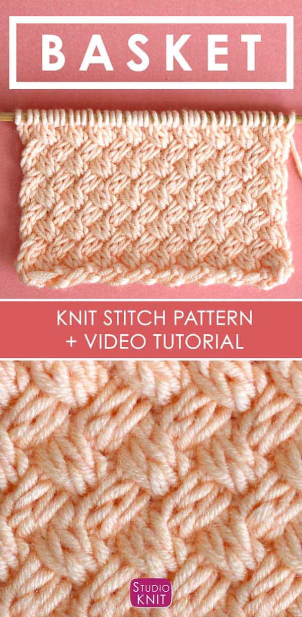 Diagonal Basket Weave Cable Stitch Knitting Pattern