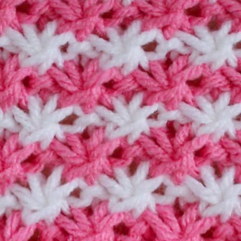 knitted daisy pattern