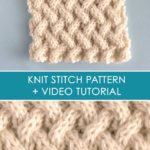 How to Knit the Lattice Cable Stitch Pattern with free knitting pattern and video tutorial by Studio Knit