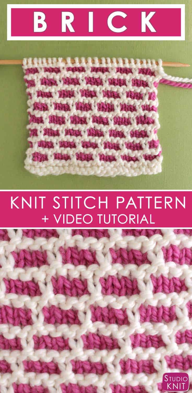 Brick Stitch Knitting Pattern - Studio Knit