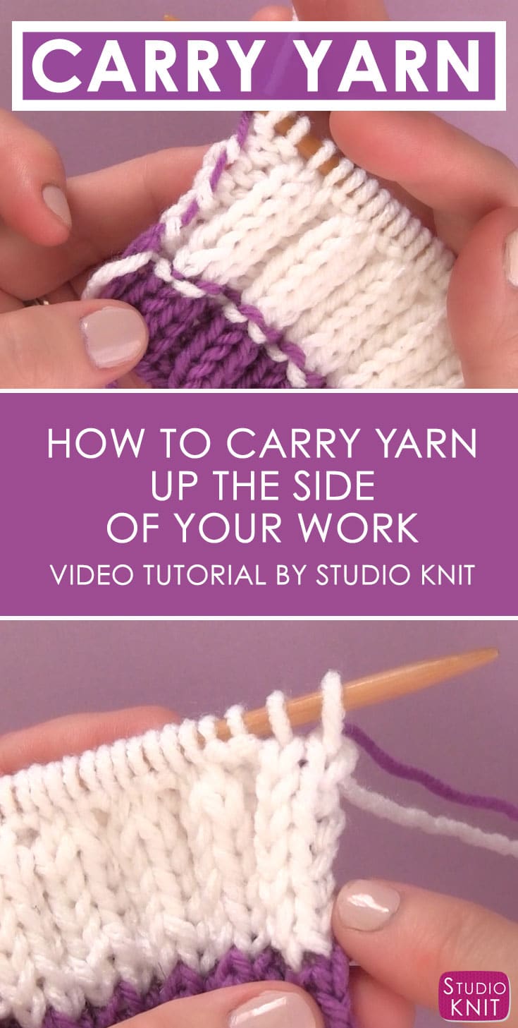 How to Carry Yarn Up the Side of Your Work with Video Tutorial Studio