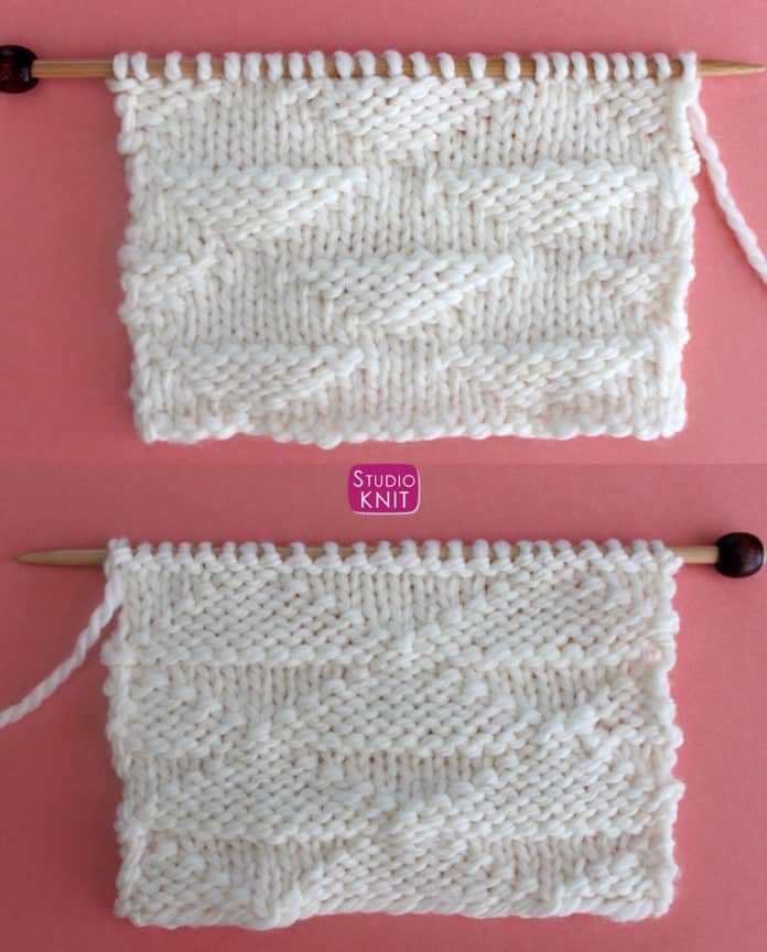 Pique Triangle Stitch Knitting Pattern for Beginners - Studio Knit