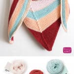 Caron X Pantone Asymmetrical Knit Shawl by Studio Knit