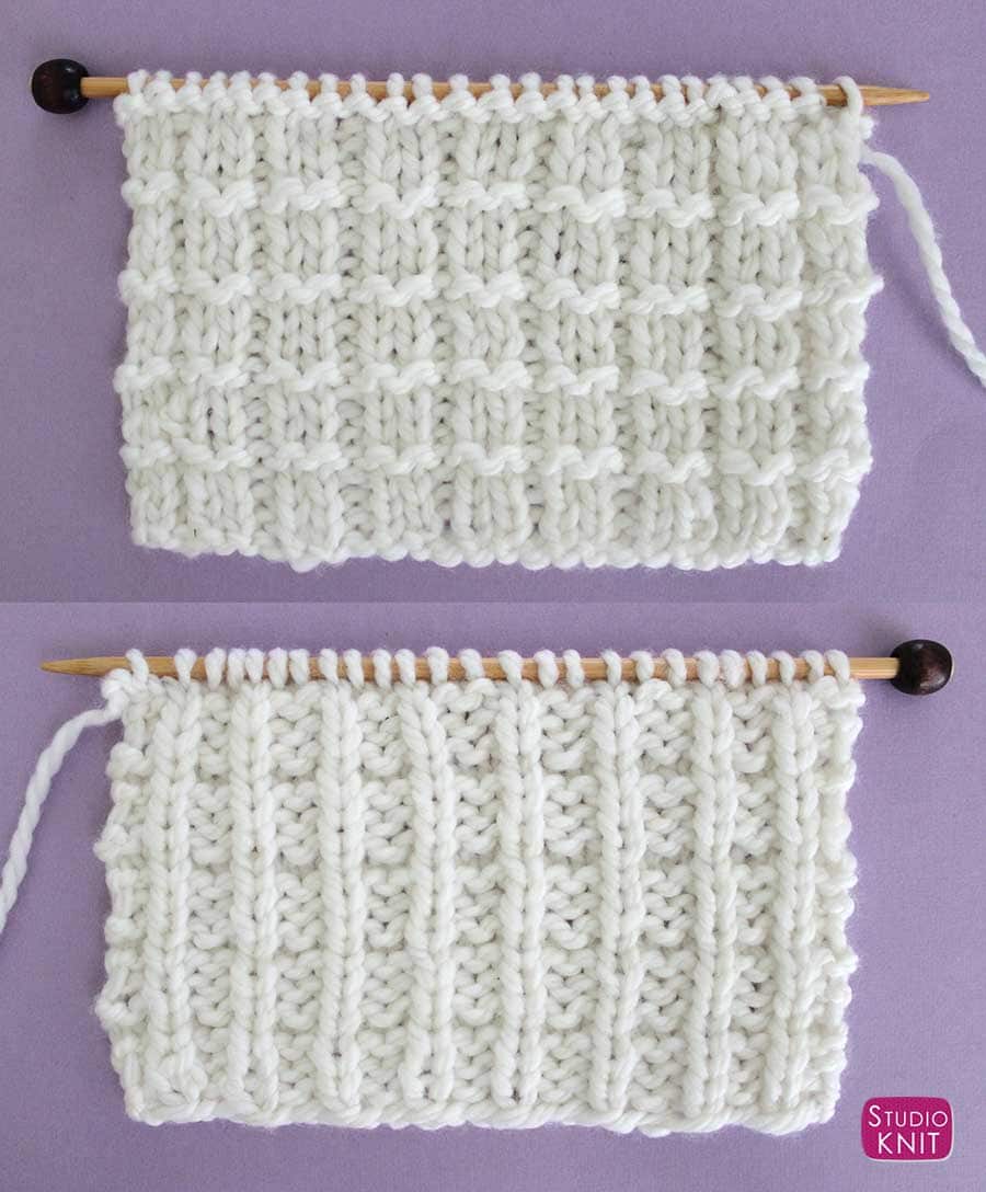 Pique Rib Stitch Knitting Pattern for Beginners Studio Knit