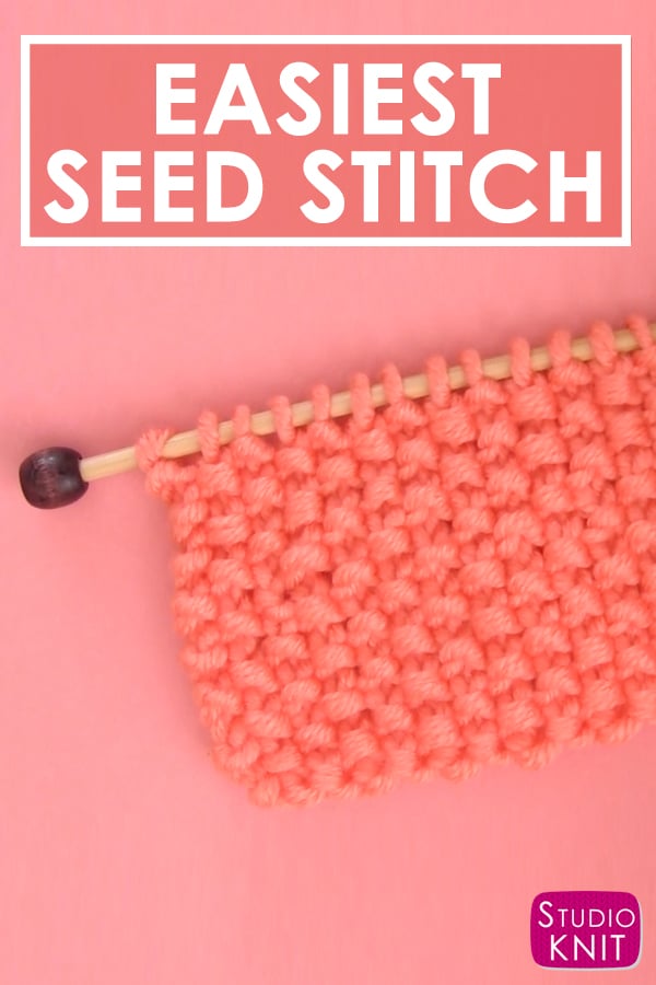 Easiest Seed Stitch Knitting Pattern Studio Knit