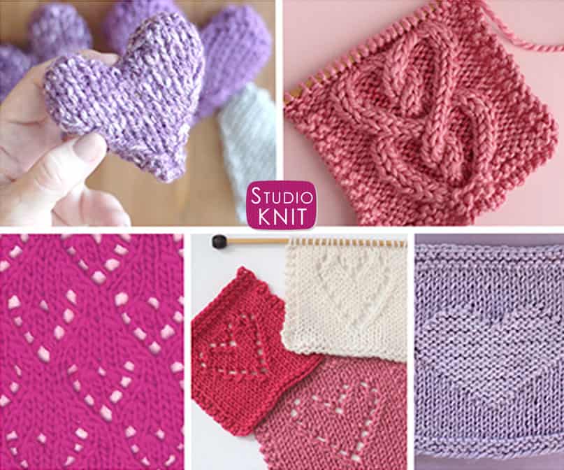 7 Heart Knitting Patterns for Valentine's Day Studio Knit