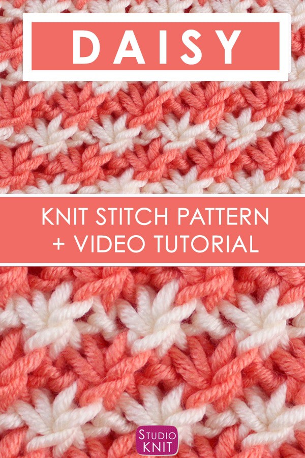 Daisy Stitch Knitting Brioche Pattern - Studio Knit