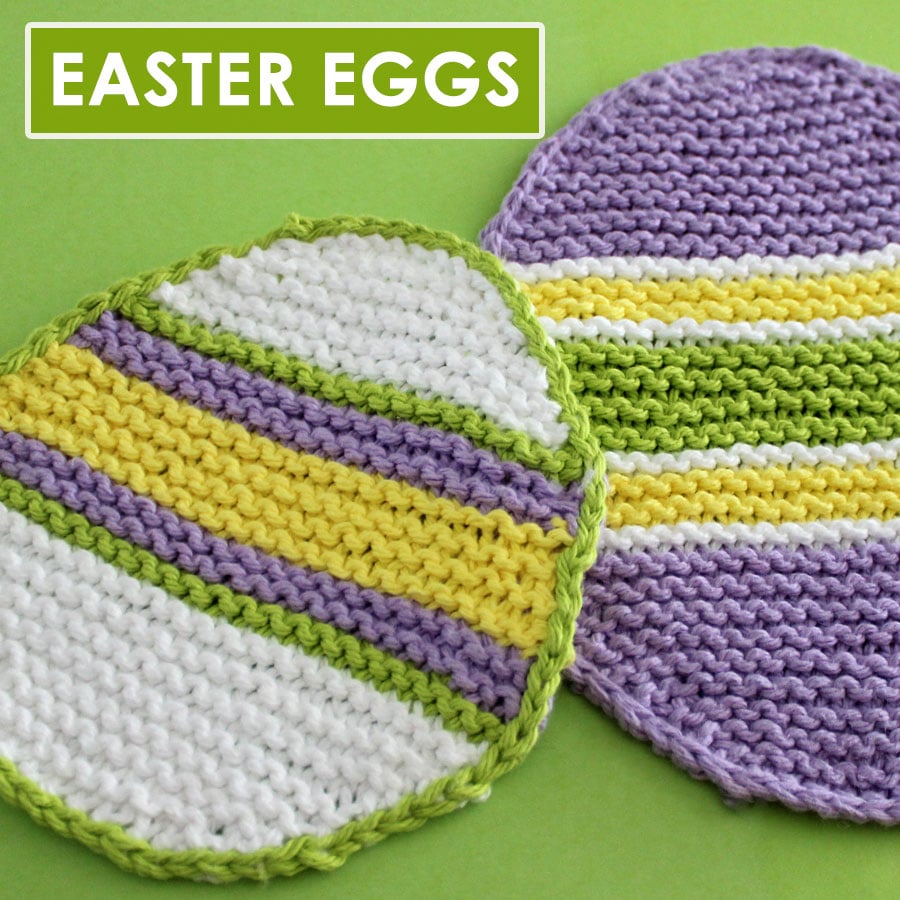 Easy Easter Egg Dishcloth Knitting Pattern Studio Knit