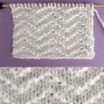 Motif de Tricot Chevron Seed Stitch