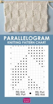 Parallelogram Stitch Knitting Pattern for Beginners - Studio Knit