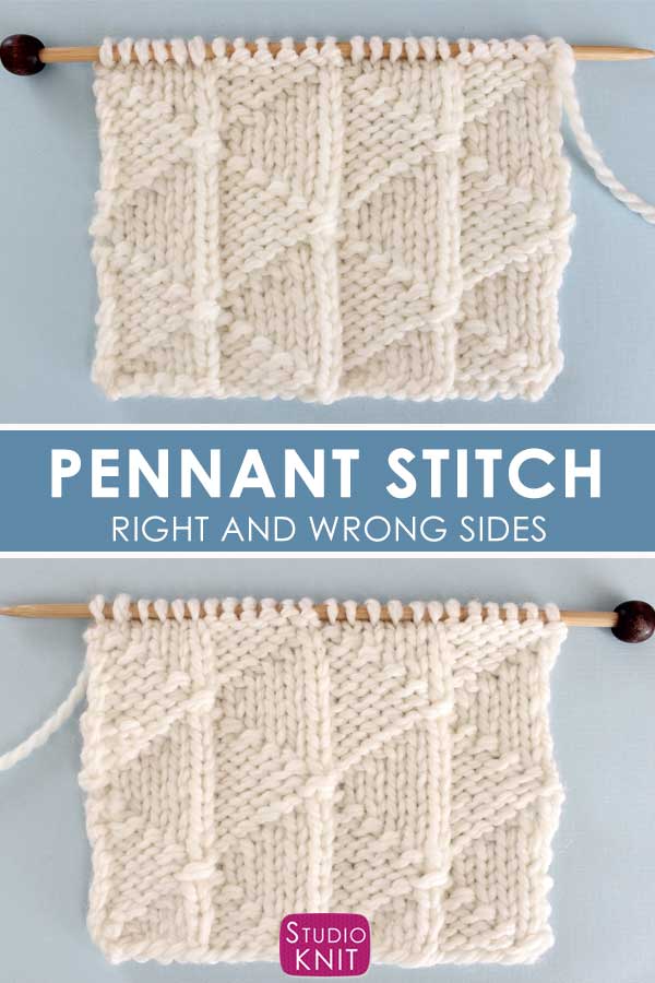 Pennant Pleating Stitch Knitting Pattern for Beginners - Studio Knit