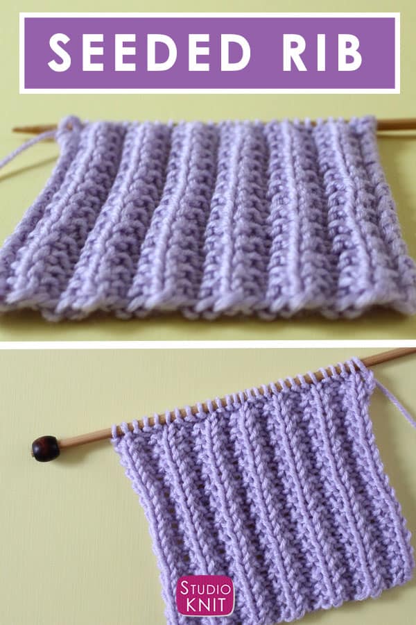 Seeded Rib Stitch Knitting Pattern - Studio Knit