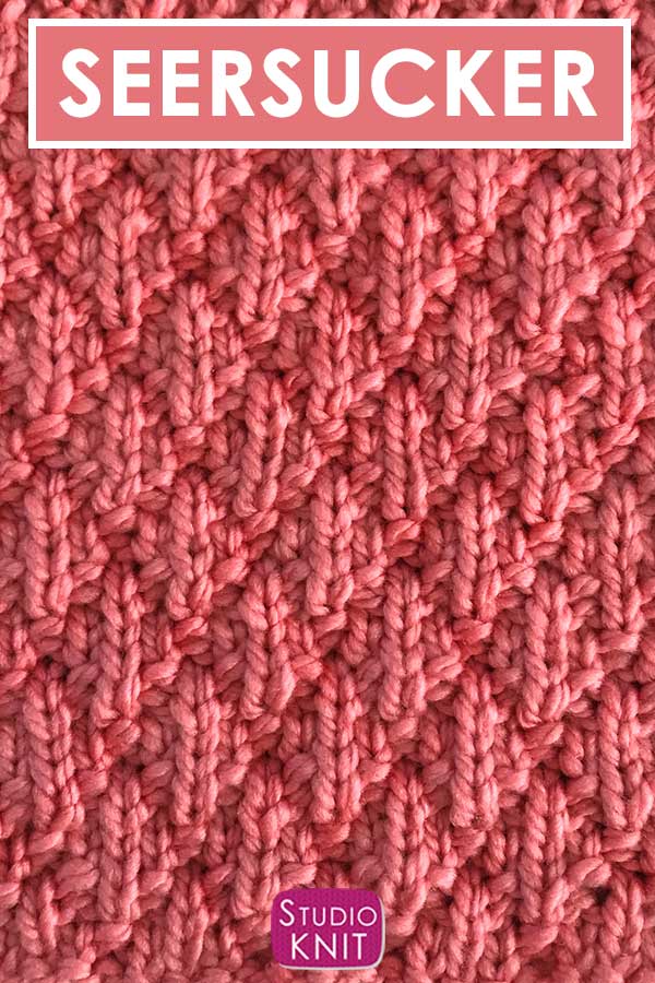 Seersucker Stitch Knitting Pattern for Beginners | Studio Knit