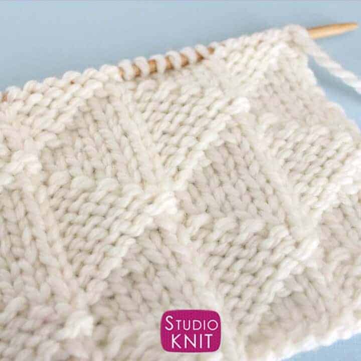 Pennant Pleating Stitch Knitting Pattern For Beginners - Studio Knit