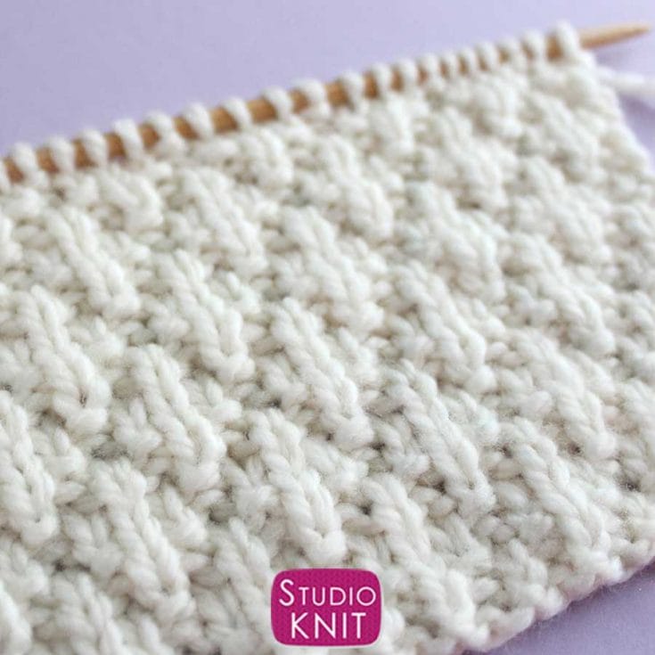 Seersucker Stitch Knitting Pattern for Beginners - Studio Knit