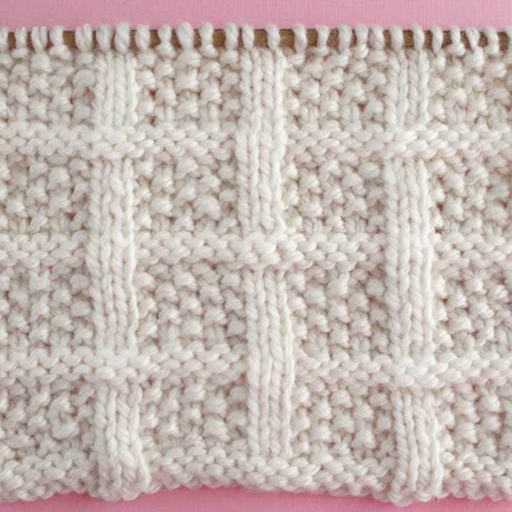 Lattice Seed Stitch Knitting Pattern Studio Knit