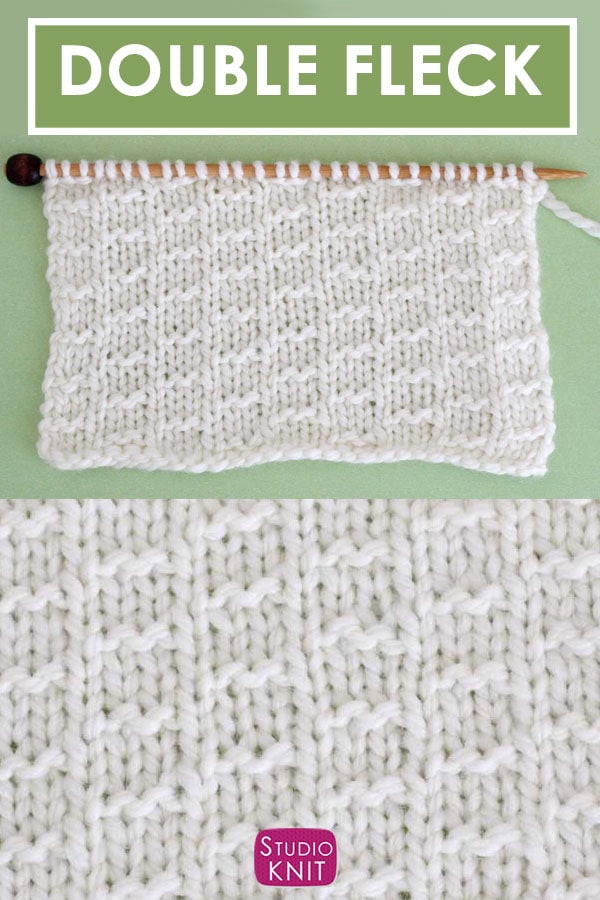 Double Fleck Stitch Knitting Pattern for Beginners | Studio Knit