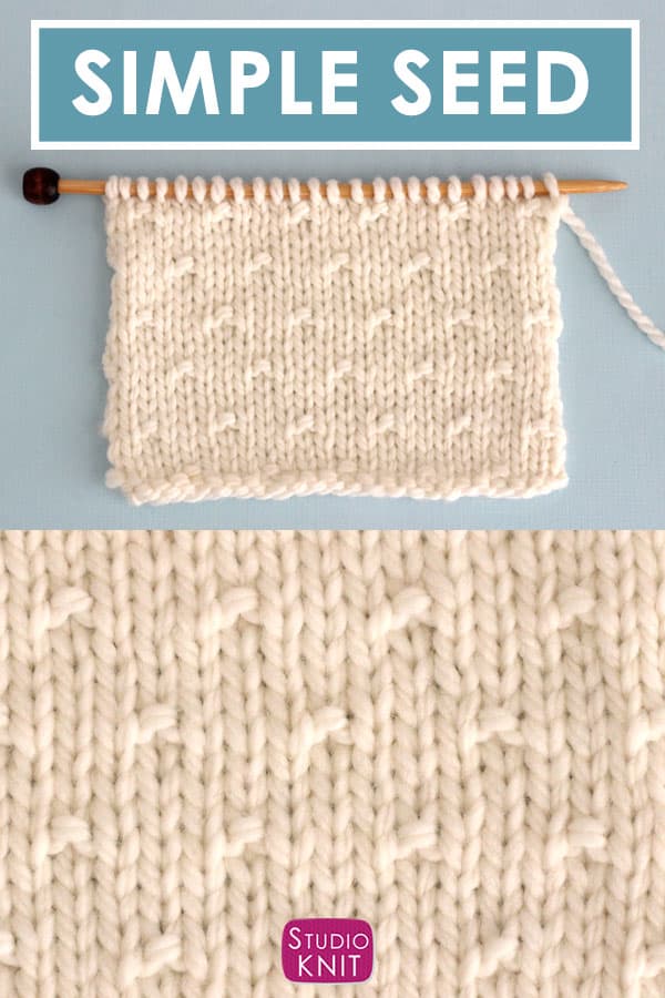 Simple Seed Stitch Knitting Pattern - Studio Knit