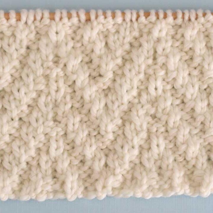 Chevron Rib Stitch Knitting Pattern for Beginners Studio Knit