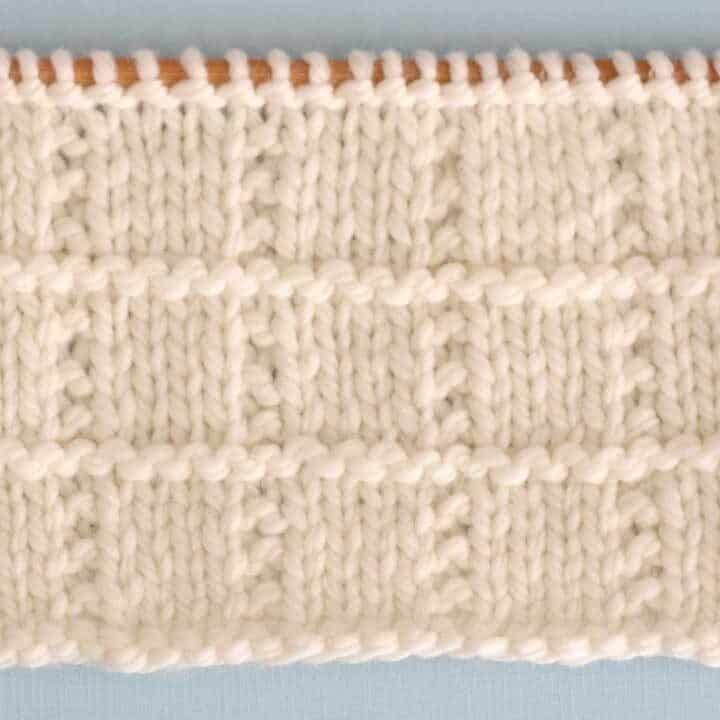 Tile Squares Stitch Knitting Pattern for Beginners | Studio Knit