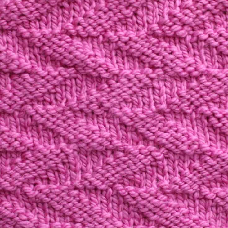 Cut Diagonals Stitch Knitting Pattern for Beginners - Studio Knit