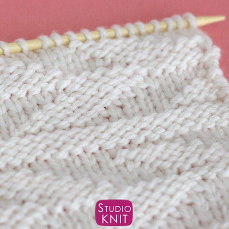 Embossed Leaf Stitch Knitting Pattern for Beginners - Studio Knit