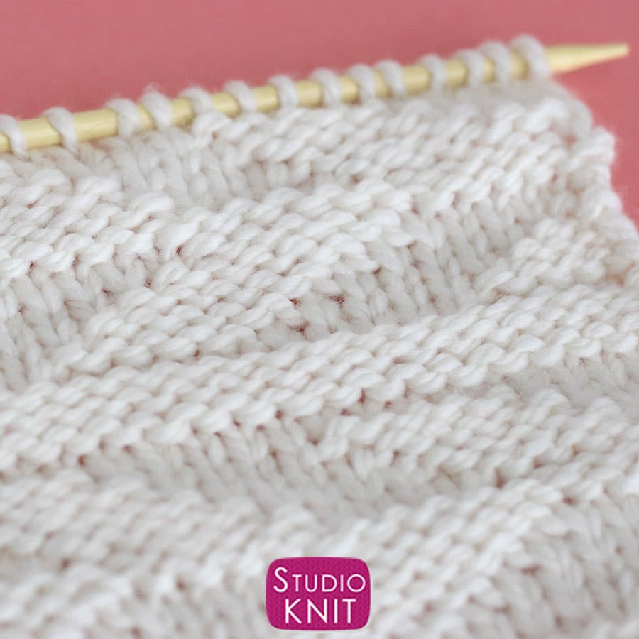 Embossed Leaf Stitch Knitting Pattern for Beginners Studio Knit