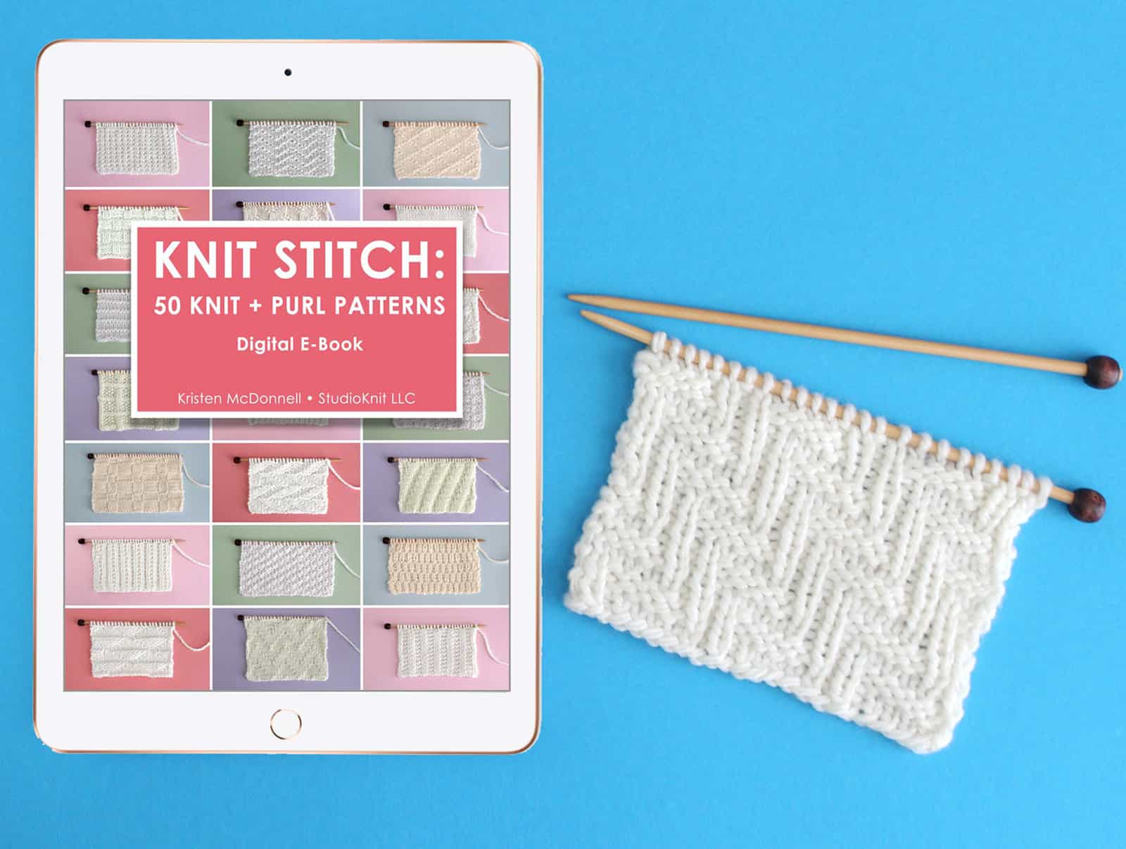 E-Book Knit Stitch: 50 Knit and Purl Pattern Books by Studio Knit