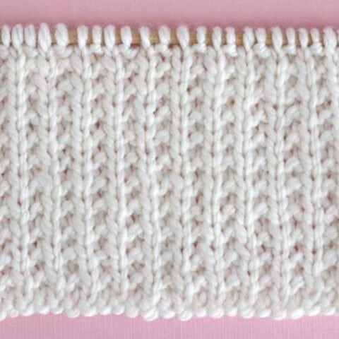 Broken Rib Stitch Knitting Pattern for Beginners | Studio Knit