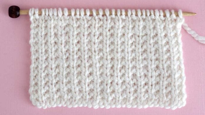 Broken Rib Stitch Knitting Pattern for Beginners | Studio Knit