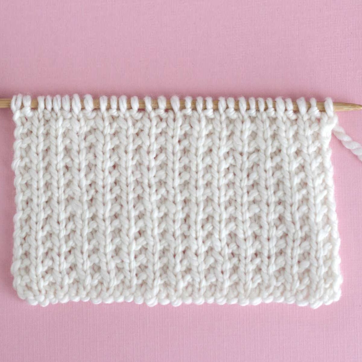 Broken Rib Stitch Knitting Pattern for Beginners | Studio Knit