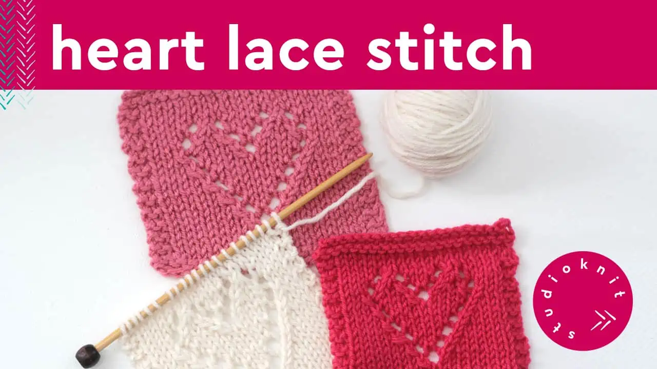 Heart Lace Knit Stitch Pattern