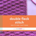 Double Fleck Knitting Pattern in Purple Yarn.