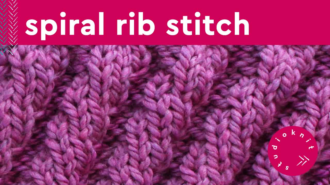 Diagonal Spiral Rib Stitch Knitting Pattern