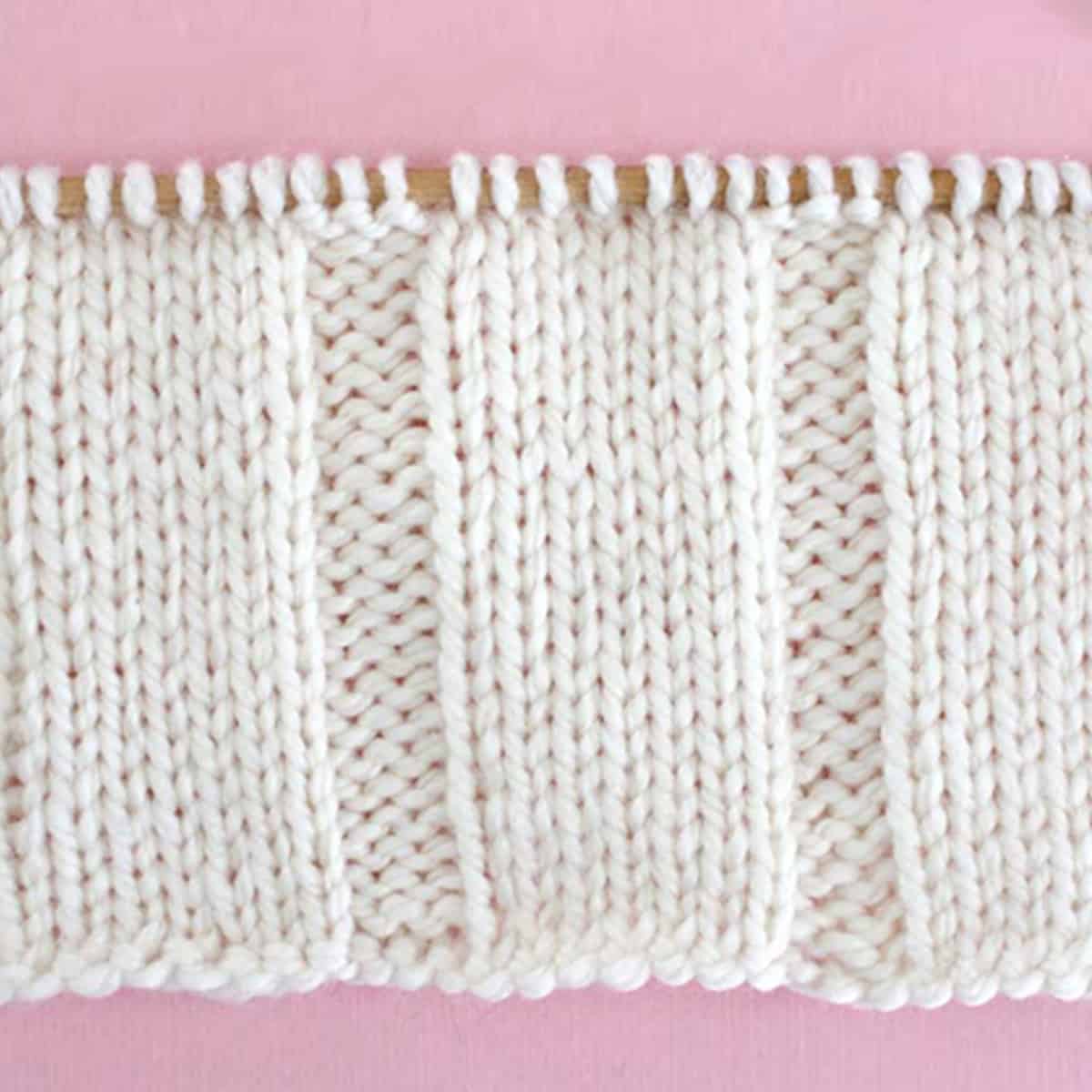 7x3 Flat Rib Stitch Knitting Pattern for Beginners - Studio Knit