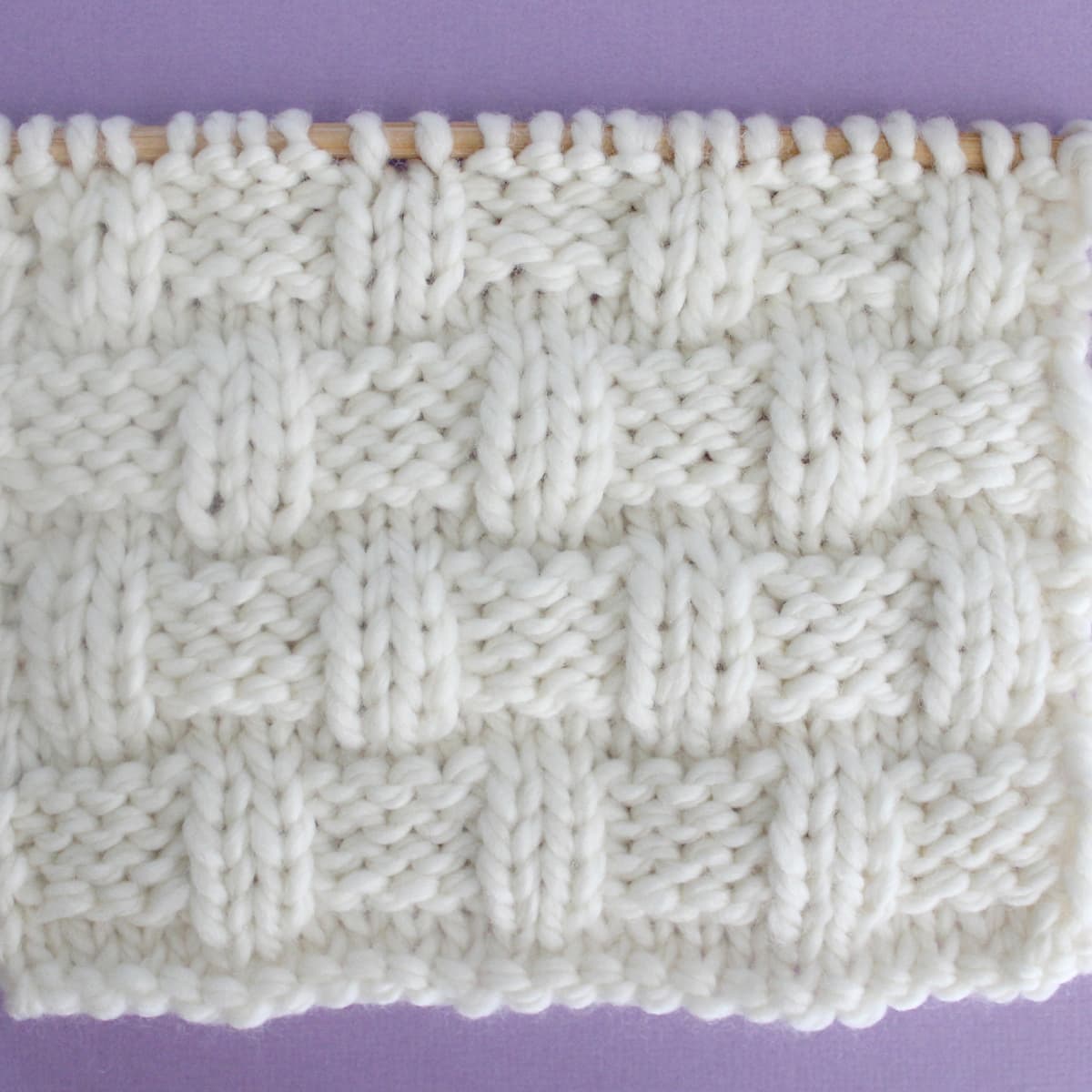 Basket Weave Stitch Knitting Pattern for Beginners Studio Knit