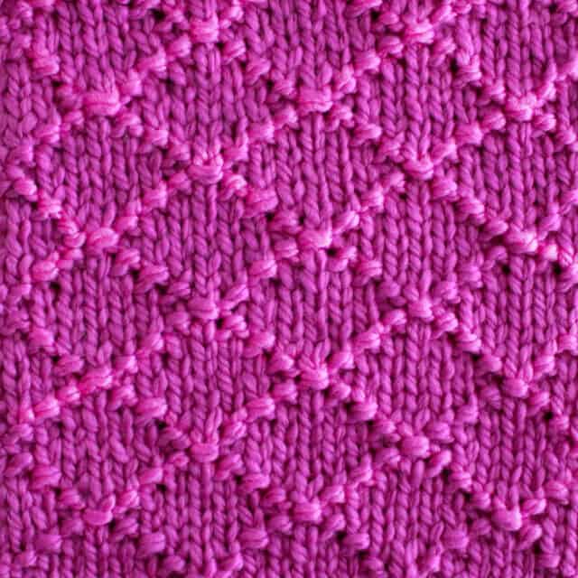 Diamond Brocade Stitch Knitting Pattern for Beginners - Studio Knit