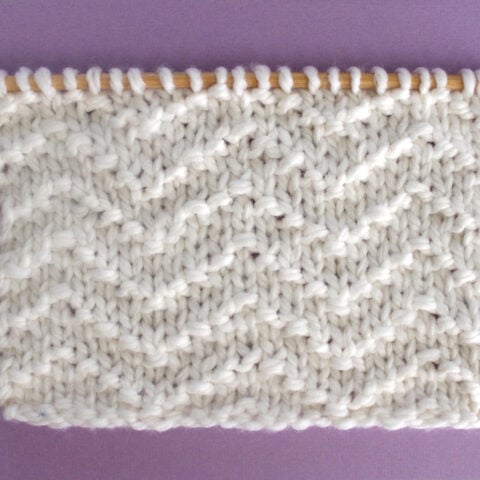 Chevron Seed Stitch Knitting Pattern for Beginners - Studio Knit