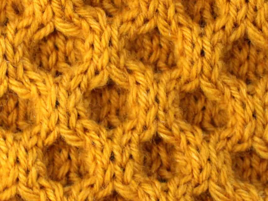 Diagonal Basket Weave Cable Stitch Knitting Pattern Studio Knit