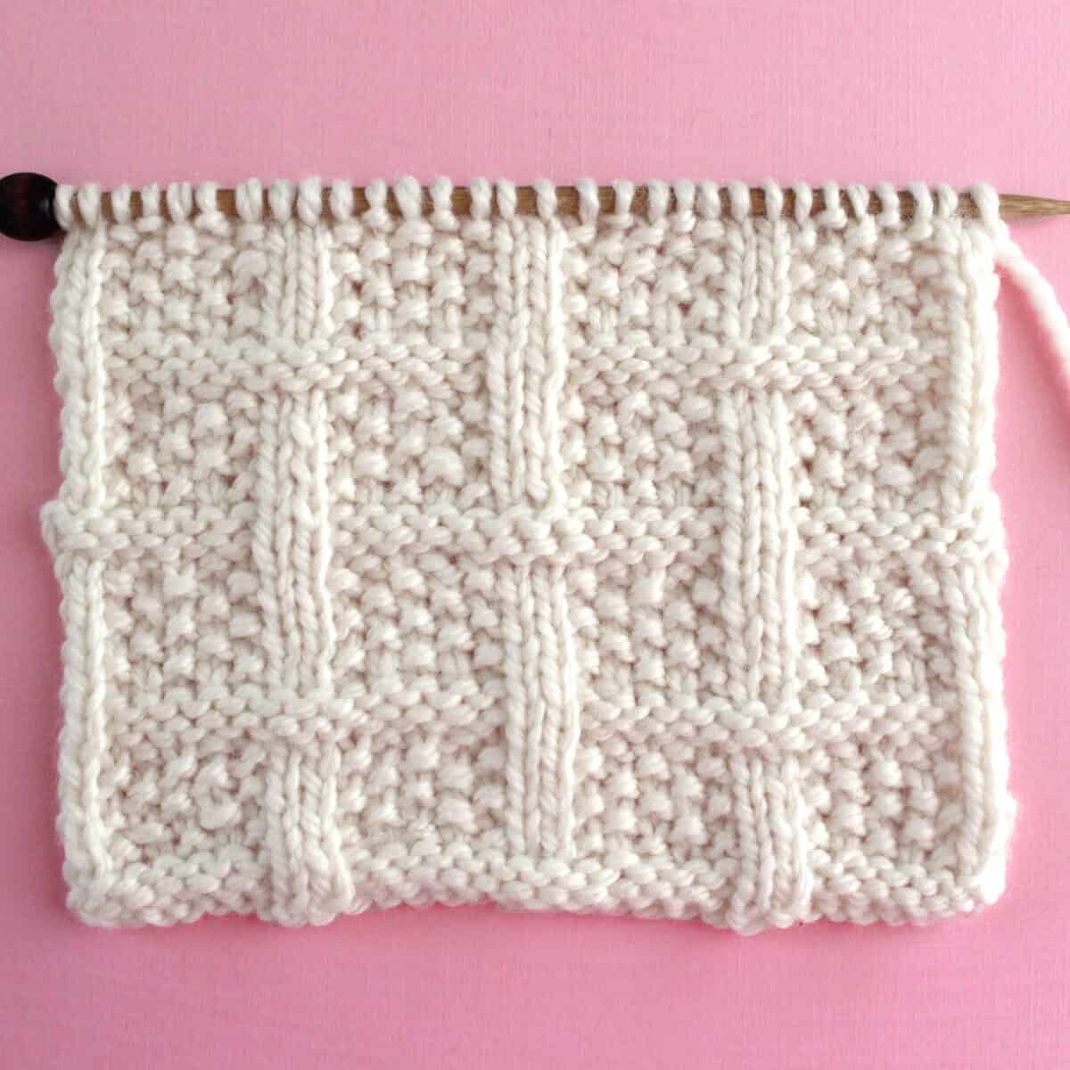 Lattice Seed Stitch Knitting Pattern for Beginners | Studio Knit