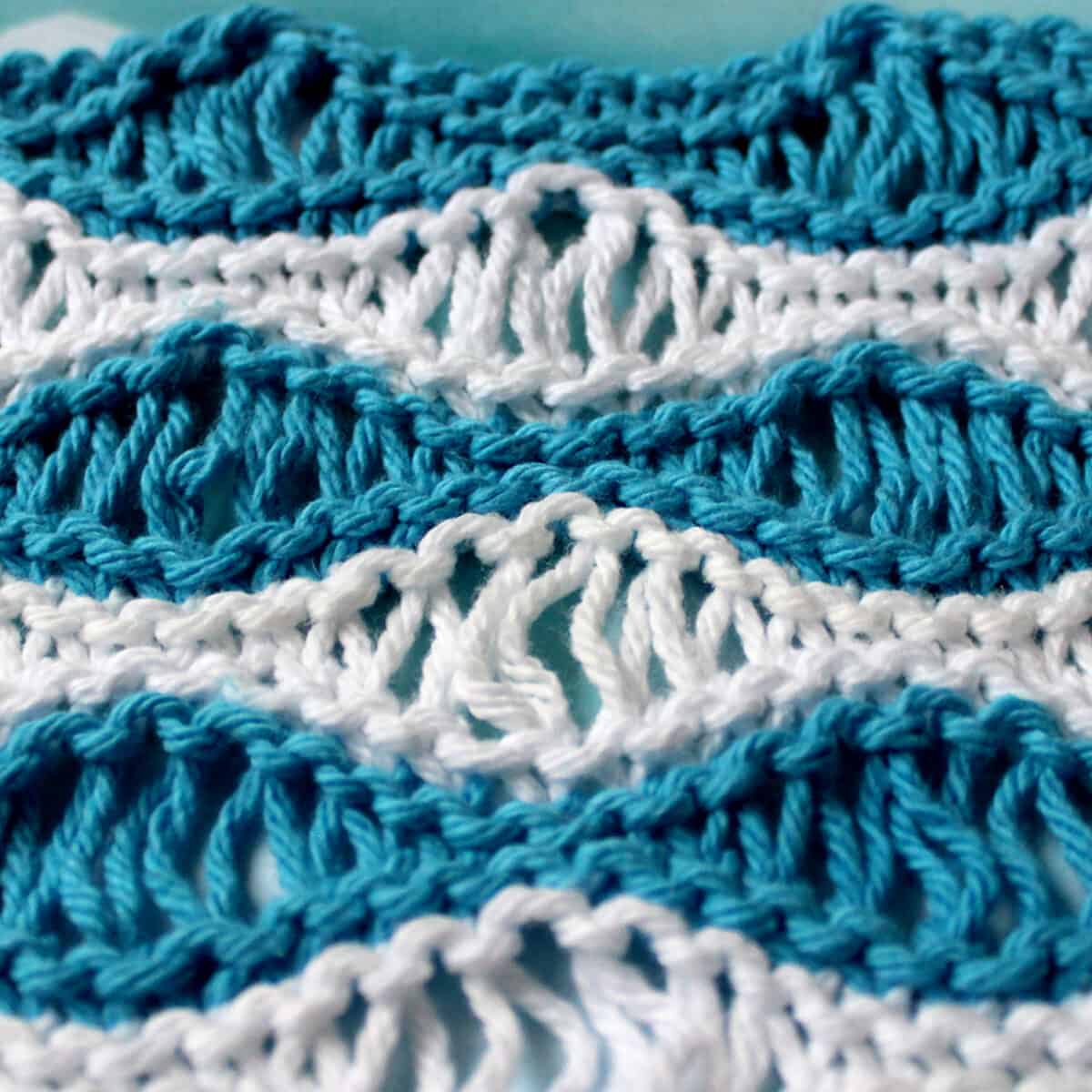 Sea Foam Wave Drop Stitch Knitting Pattern Studio Knit