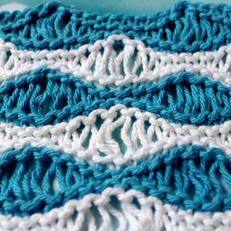 Sea Foam Wave Drop Stitch Knitting Pattern - Studio Knit