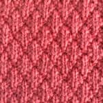 Seersucker Stitch Knitting Pattern in pink yarn color.