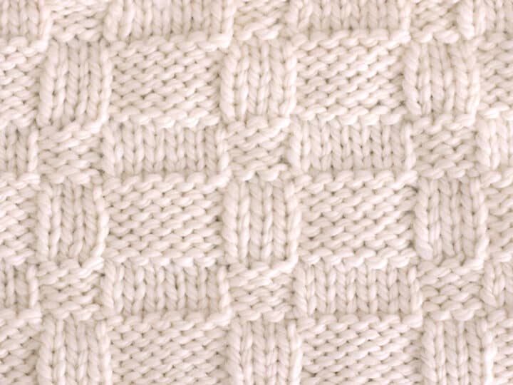 Basket Weave Stitch Knitting Pattern for Beginners - Studio Knit