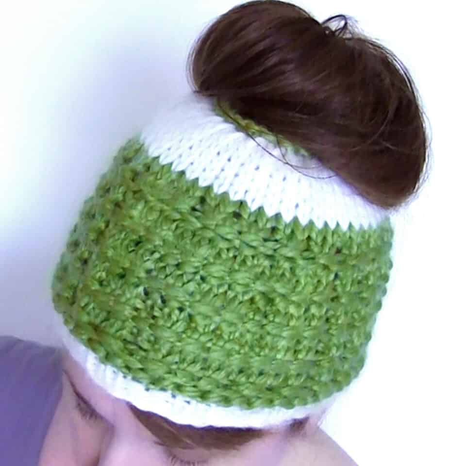 How to Knit a Messy Bun Hat Pattern Studio Knit